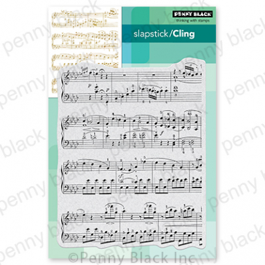 Penny Black - MUSIC BACKGROUND4.3"x5.6"