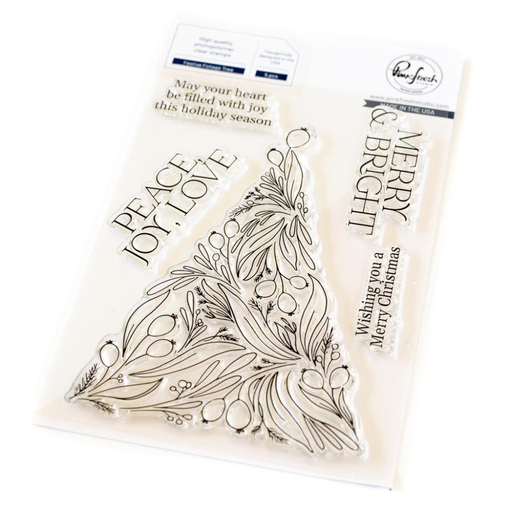 Pinkfresh Studio Stamp -  Festive Foliage Tree 