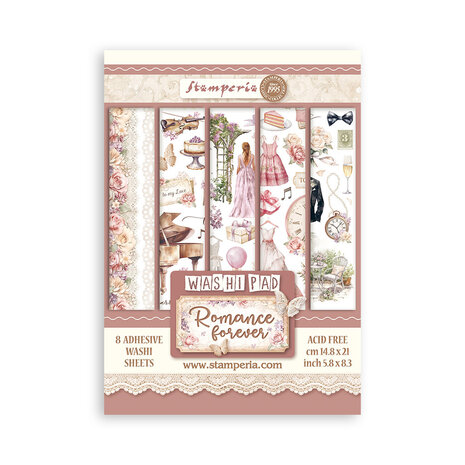 Stamperia - Romance Forever A5 Washi Pad (8pcs)