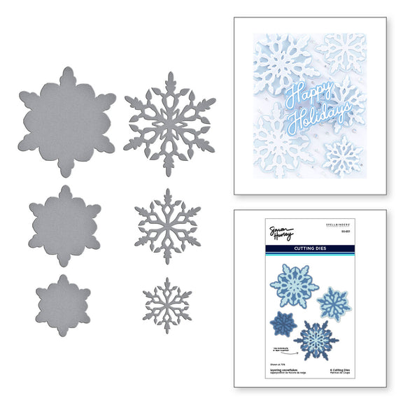 Spellbinders - Layering Snowflakes Etched Dies from the Let It Snow Collection by Simon Hurley 