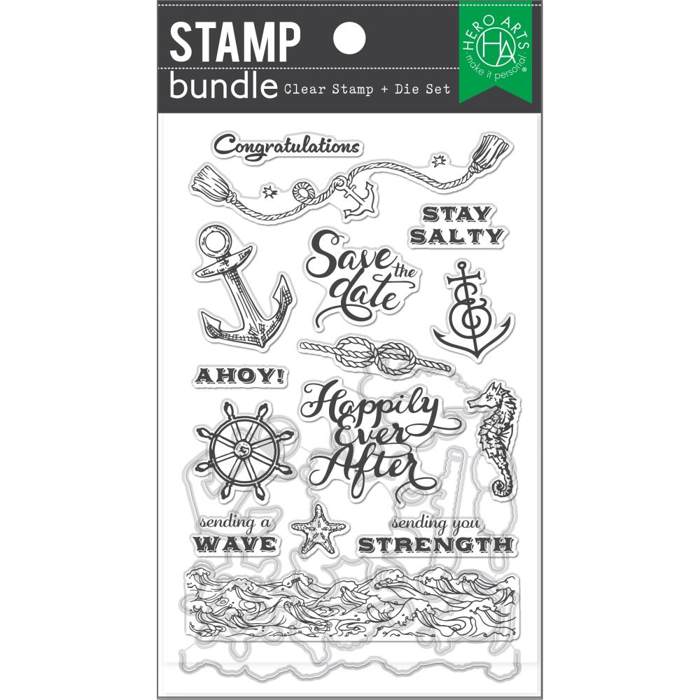 Hero Arts Clear Stamp & Die Combo - Nautical Messages 