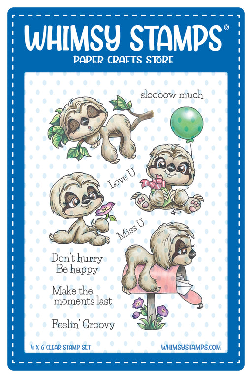 Whimsy Stamps - Sloth Moments Clear Stamps 