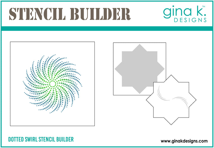 Gina K Designs - STENCIL- Dotted Swirl Stencil Builder