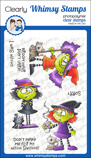 Whimsy Stamps -  So Witchy Clear Stamps 