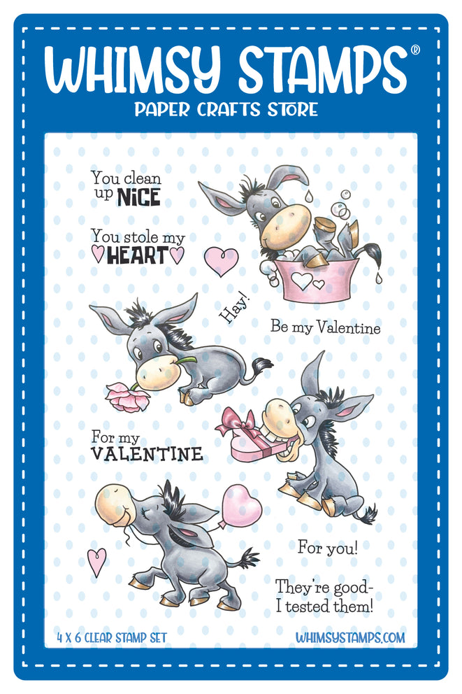 Whimsy Stamps - Donkey Love Clear Stamps