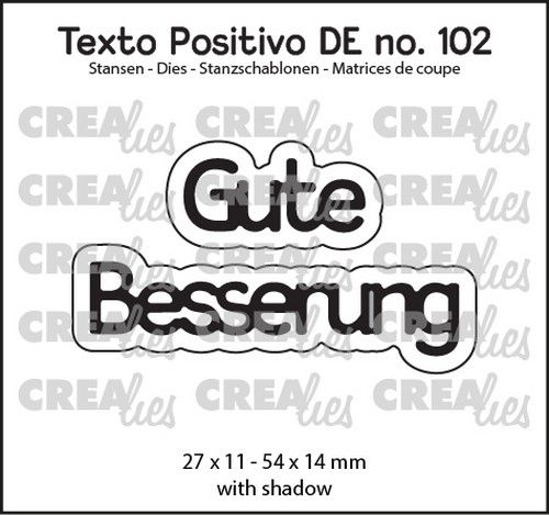 Crealies Texto Positivo Gute Besserung - DE (H)