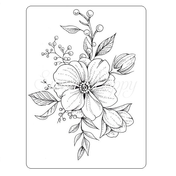 Sweet Poppy Stencil: Spring Bloom Stamp