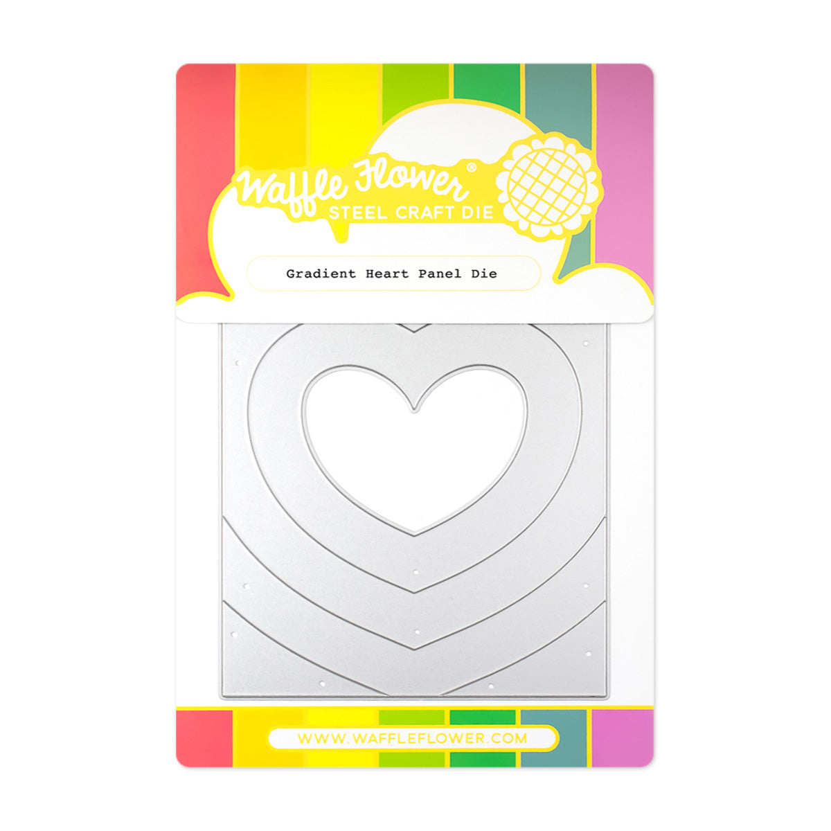 Waffle Flower - Gradient Heart Panel Die