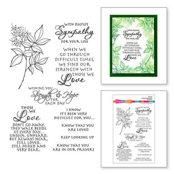 Spellbinders - Sincere Sentiments Clear Stamp Set from the All the Sentiments Collection by Stampendous 