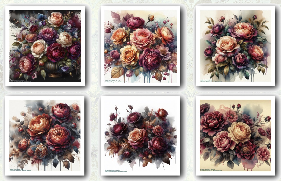 Zuri - Decoupage Papers - Floral Rhapsody