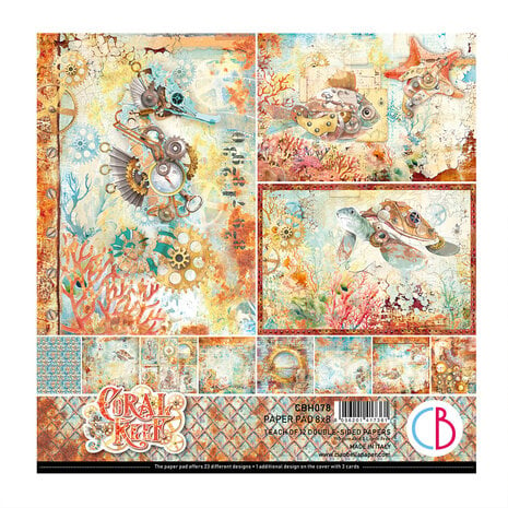 Ciao Bella - Coral Reef 8x8 Inch Paper Pad (12pcs) 