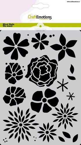 CraftEmotions Mask stencil lose Blumen A5