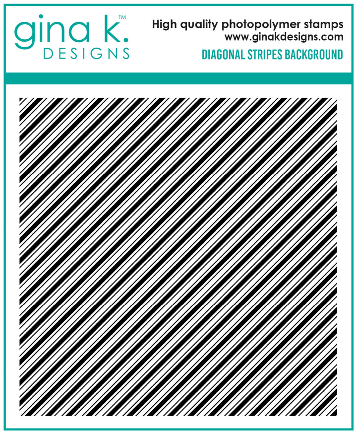 Gina K Designs - STAMPS- Diagonal Stripes Background Stamp