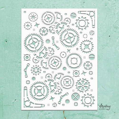 Mintay Kreativa - 6 x 8 Stencil - Steampunk