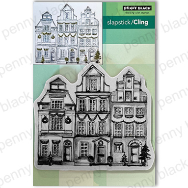 Penny Black - CHRISTMAS TOWN ( CLING RUBBER STAMP)