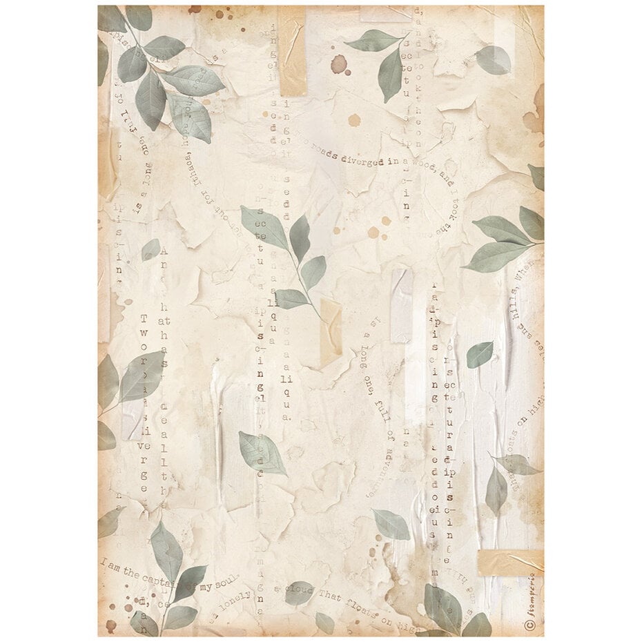 Stamperia - Create Happiness Secret Diary A4 Rice Paper Leaves