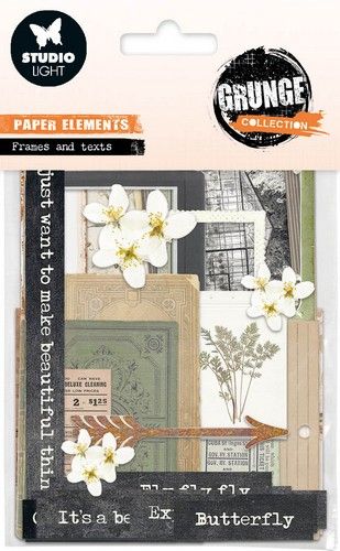 Studio Light Paper elements Frames & texts Grunge Coll. nr.10