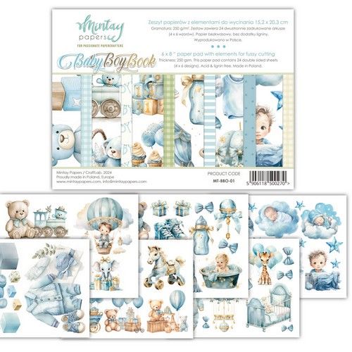 Mintay 6 x 8 Book - elements for precise cutting - Baby Boy