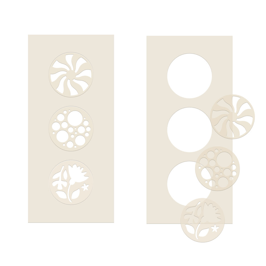 Polkadoodles - Switchables Circles Triptych Creative Stencils