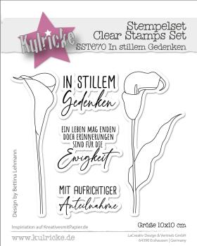 Kulricke Stempel "In stillem Gedenken" Clear Stamp