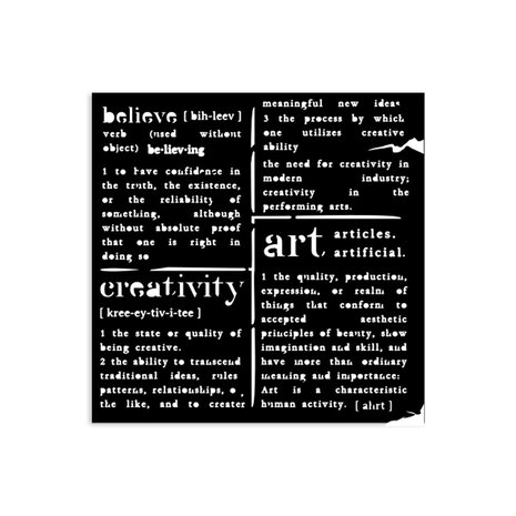 Stamperia - Dictionary Thick Stencil 12x12cm 