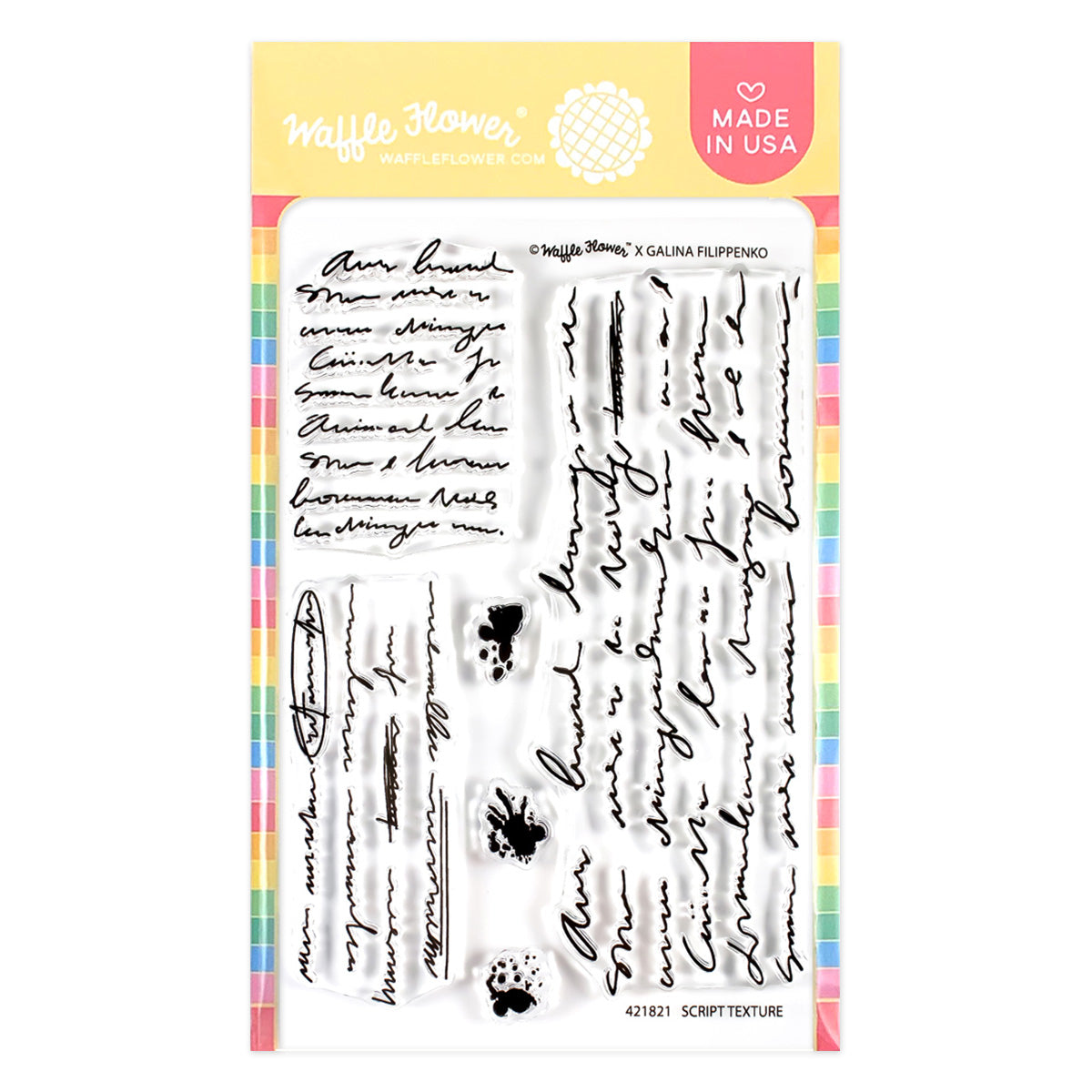 Waffle Flower - Script Texture Stamp Set