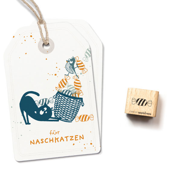 cats on appletrees - Ministempel Bonbon