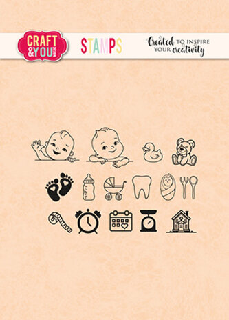 Craft & You Design - Birth Certificates Set Stamps