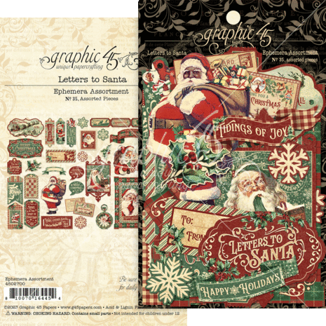 Graphic 45 - Letters to Santa Ephemera Assortment