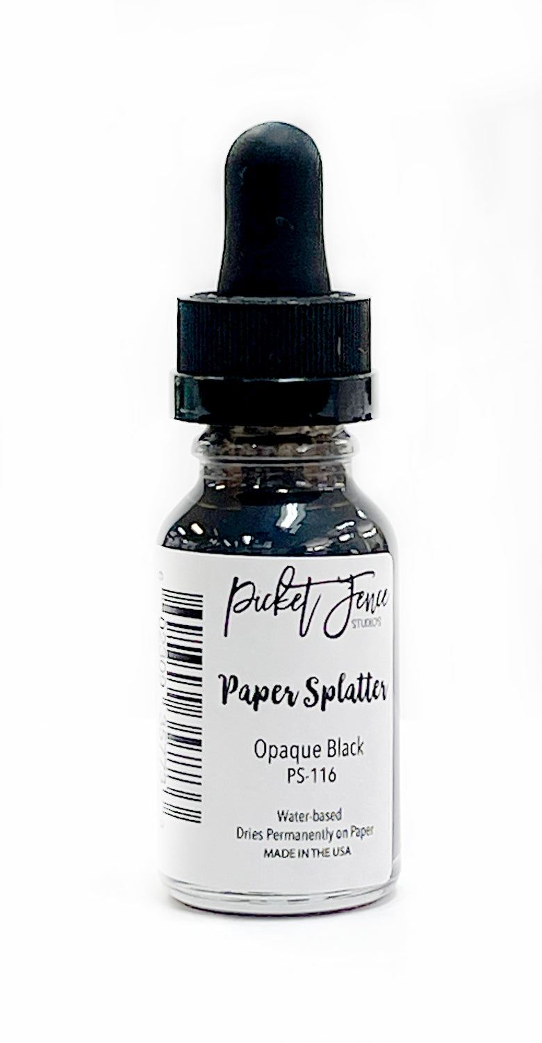 Picket Fence Studios - Paper Splatter - Opaque Black