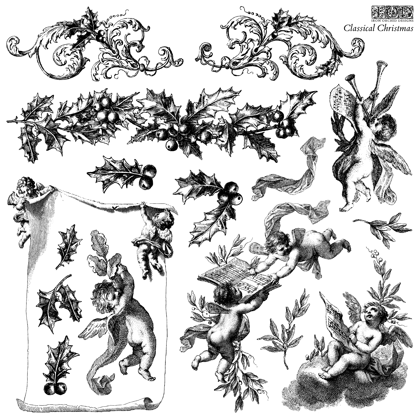 IOD - Stamps 30x30 cm - Classical Christmas