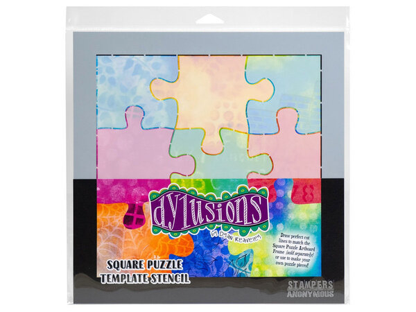 Stampers Anonymous - Template Stencil Dylusions Square Puzzle 