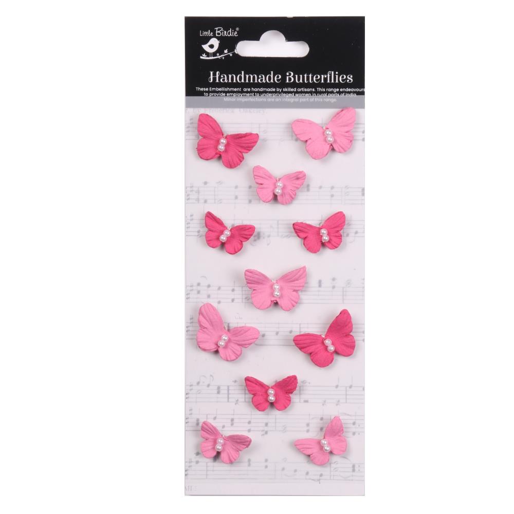 Little Birdie Pearl Butterflies 11/Pkg  