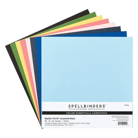 Spellbinders - Color Essentials 12x12 Inch Cardstock Pack - Bayfair