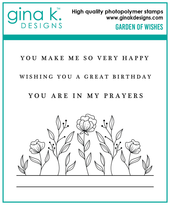 Gina K Designs - STAMPS- Garden of Wishes