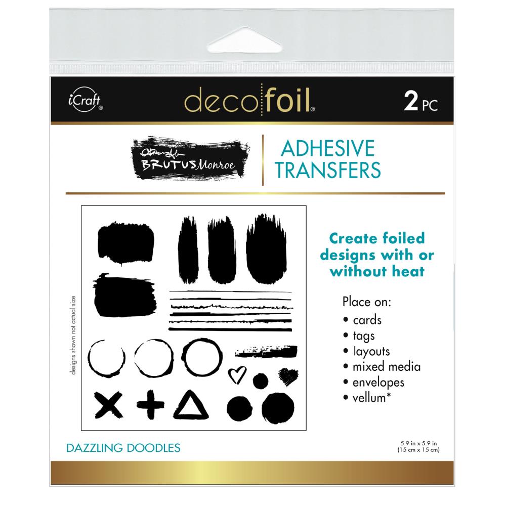 Deco Foil Adhesive Transfer Sheet by Brutus Monroe 5.9"X5.9" - Dazzling Doodles 