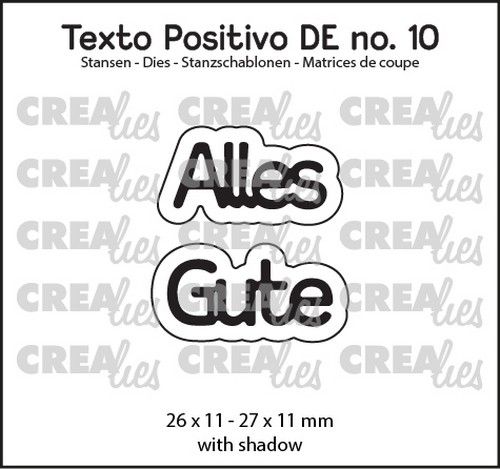 Crealies Texto Positivo Alles Gute - DE (H)