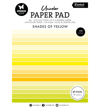 Studio Light Paper Pad - Shades of yellow Essentials nr.231