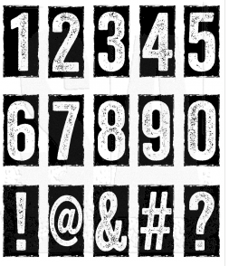 Tim Holtz Cling Mount Stamps: Number Blocks