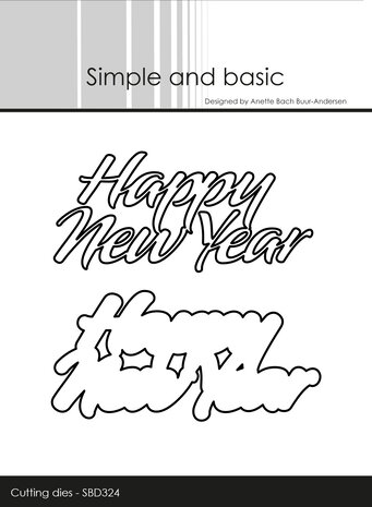 Simple and Basic - Happy New Year Cutting Dies 