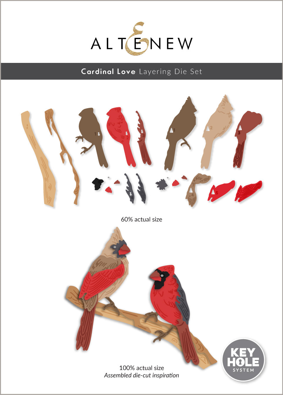 Altenew -Cardinal Love Layering Die Set 