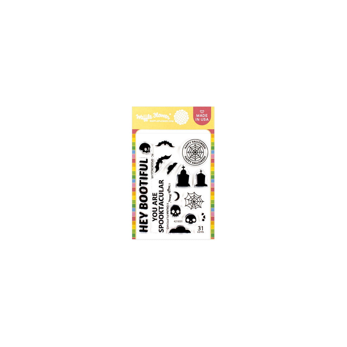 Waffle Flower- Postage Collage Spooktacular Stamp Set