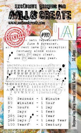 AALL and Create - Stamp Set A7 30 Days