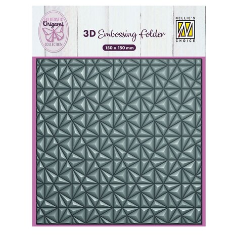 Nellie's Choice • 3D Embossing Folder Origami Triangles 