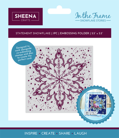 Crafter's Companion - In The Frame Snowflake Stories Embossing Folder Statement Snowflake