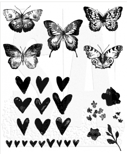 Tim Holtz Cling Mount Stamps: Watercolor