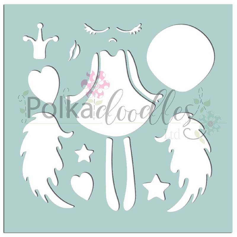 polkadoodles-creative-angel-6x6-inch-stencil-pd753