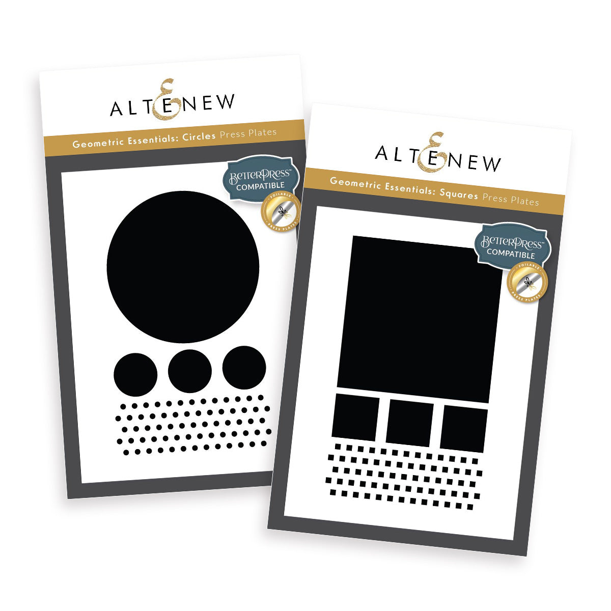 Altenew - Geometric Essentials Press Plates/Foil Plates Bundle 