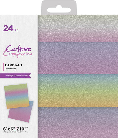 CC- Ombre Glitter 6x6 Inch Card Pad