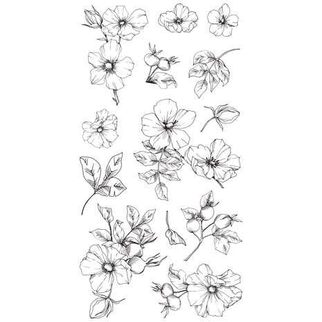 Sizzix • Clear Stamps by Lisa Jones Wildflower Botanicals (13pcs)